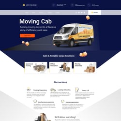 Website for cargo transportation and additional services — example of a freelancer's portfolio in the category Interface Design (UI/UX)