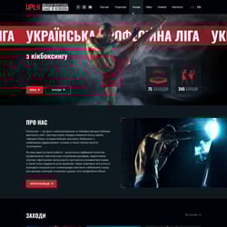 Кікбоксинг — приклад роботи портфоліо фрілансера в категорії Дизайн сайтів