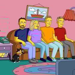 Portrait in the Simpsons Style — example of a freelancer's portfolio in the category Illustrations & Drawings