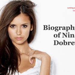 Nina Dobrev Landing page — пример работы портфолио фрилансера в категории Дизайн интерфейсов