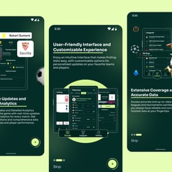 Onboarding for FootballScores app — приклад роботи портфоліо фрілансера в категорії Дизайн мобільних додатків