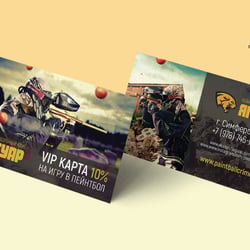 Paintball Club of Jaguar. Visitors — example of a freelancer's portfolio in the category Business Card Design