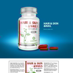 дизайн этикетки HAIR & SKIN &NAILS — приклад роботи портфоліо фрілансера в категорії Дизайн упакування