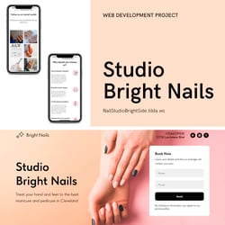 Studio Bright Nails | Website — пример работы портфолио фрилансера в категории Создание сайта под ключ