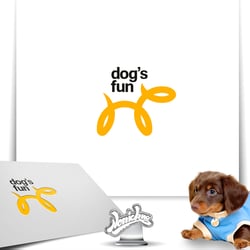 dog's fun — przykładowe portfolio freelancera w kategorii Loga