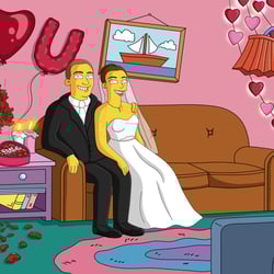 Portrait in the Simpsons Style — example of a freelancer's portfolio in the category Illustrations & Drawings
