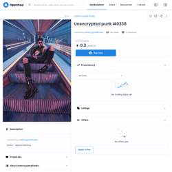 Unencrypted punk #0338 — przykładowe portfolio freelancera w kategorii Ilustracje i rysunki