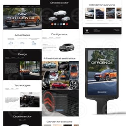 Landing page of Citroën C4 — example of a freelancer's portfolio in the category Web Design