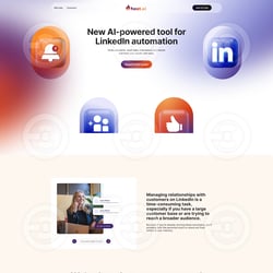 Animated custom figma design landing page — example of a freelancer's portfolio in the category Website Development