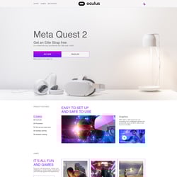 Landing page з продажу VR-окулярів — приклад роботи портфоліо фрілансера в категорії HTML та CSS верстання