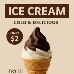 ice cream — example of a freelancer's portfolio in the category Banners