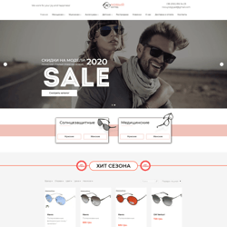Sklep z okularami — przykładowe portfolio freelancera w kategorii Projektowanie stron internetowych