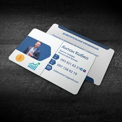 Visit card for crypto trader Anton Kobko — example of a freelancer's portfolio in the category Business Card Design