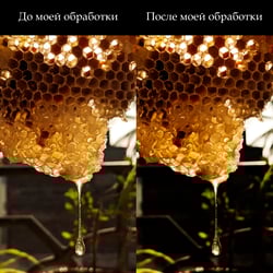 Обработка фото меда — пример работы портфолио фрилансера в категории Обработка фото