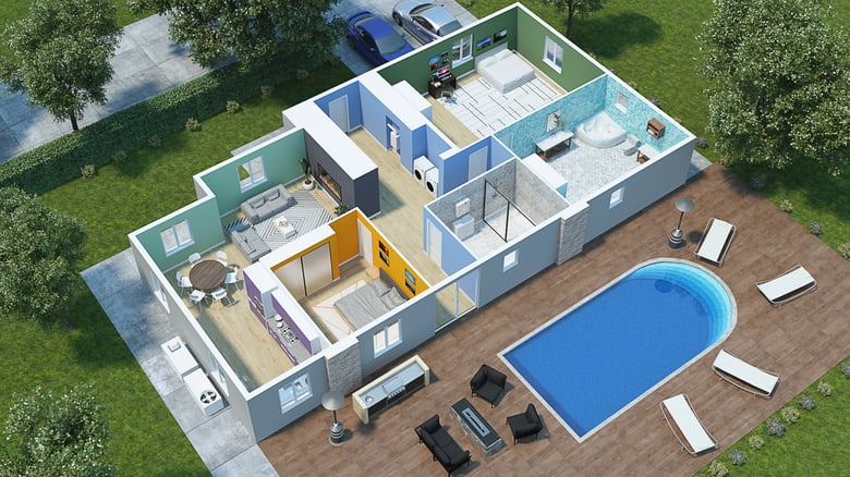 The house. A view of bird flight. – freelancer portfolio work