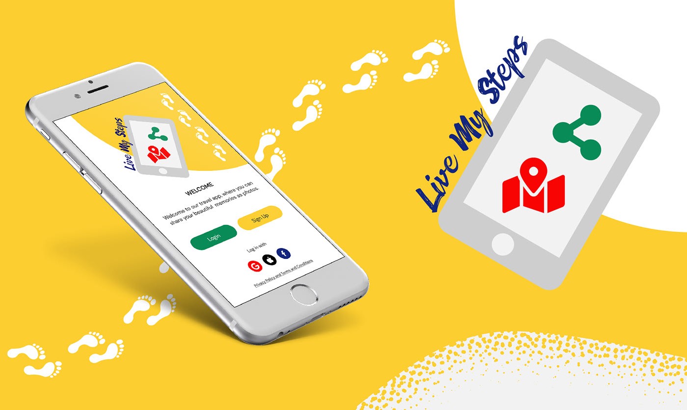 Ui/Ux design Live My Steps app – work from a freelancer's portfolio ...