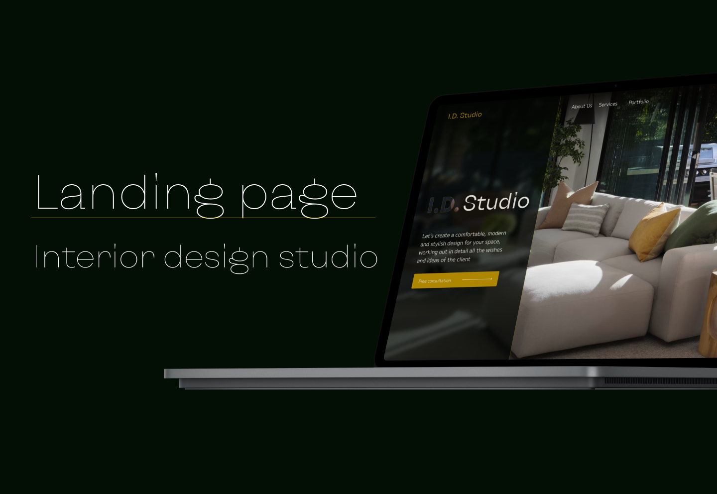 Landing page | Interior design studio – work from a freelancer's ...