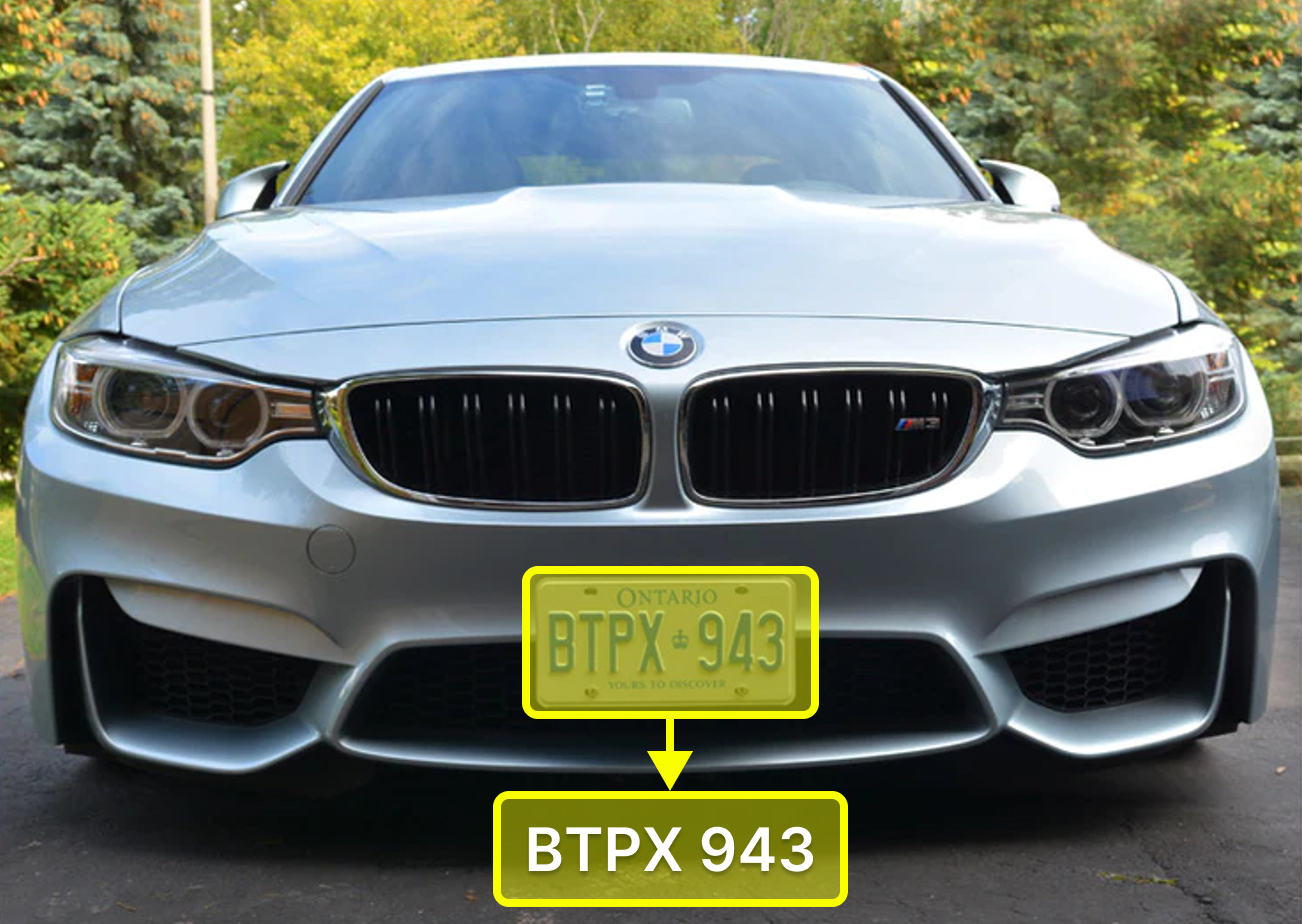 Identification of car numbers work from a freelancer's portfolio