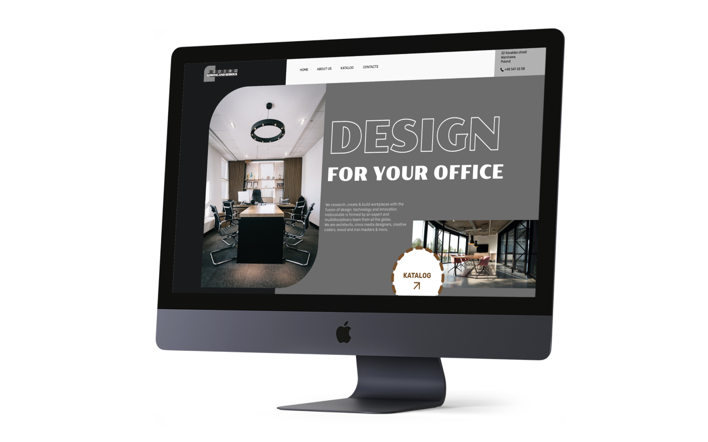 Main Screen Design for Office Design Studio work from a freelancer's