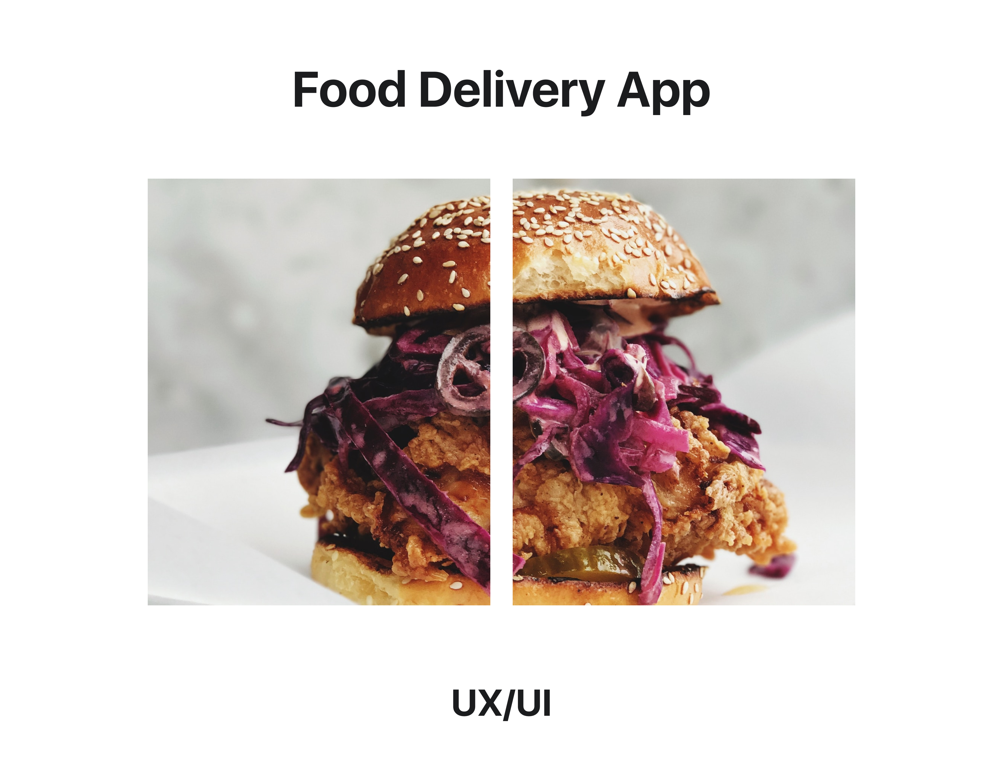 Food Delivery App UX/UI – work from a freelancer's portfolio Елизаветы
