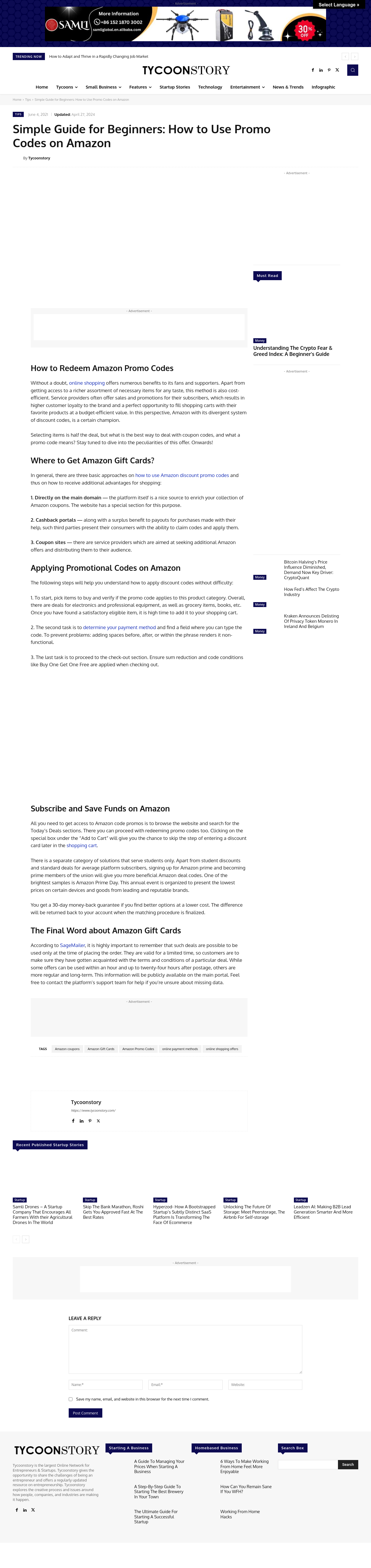 How to Redeem Amazon Promo Codes work from a freelancer's portfolio