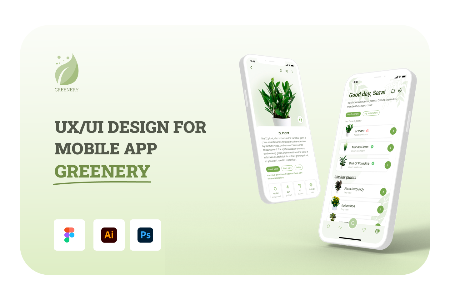 UX/UI Design Mobile App for Plant Care – work from a freelancer's ...