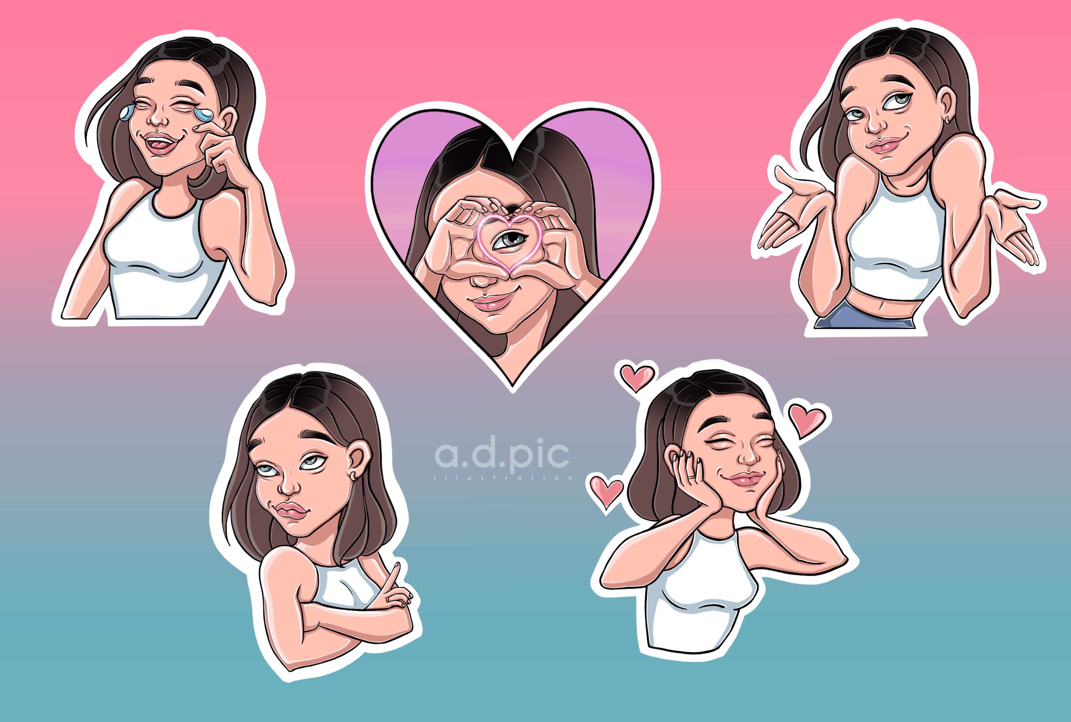 Stickers. Emoji. Emotions. – freelancer's work Alexandra in the ...