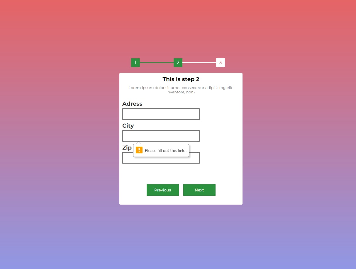 Step-by-step registration form – work from a freelancer's portfolio ...