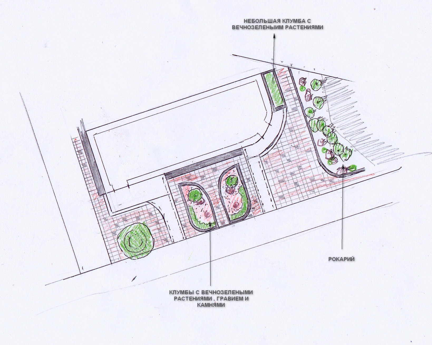 Эскиз благоустройства территории