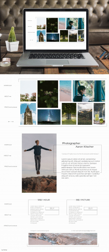 Photographer site portfolio design