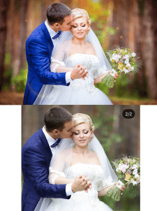 ретушь свадебних фото