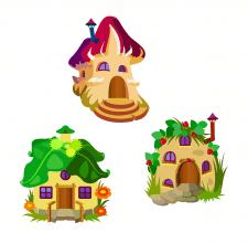 Игрушки фетровые Домики Вектор