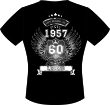 Дизайн принта на футболку к 60-ти летию мужчины