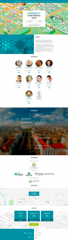 Landing Page for IT conference