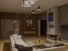 Eclectic loft. Living room