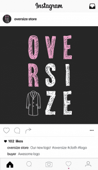Логотип OVERSIZE для Instagram