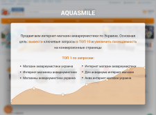 SEO-продвижение сайта "Aquasmile"