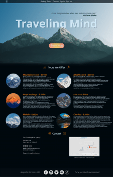 Дизайн Сайта "Traveling Mind Tours"