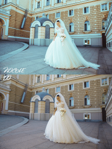 ретушь свадебных фото