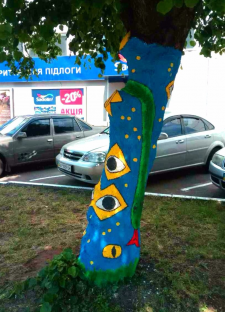 Роспись краской Sadolin