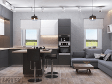 Проект Family room в загородном доме, Харьков.