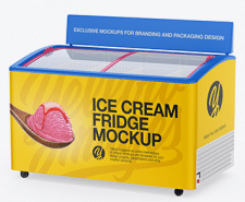 Ice Cream Fridge Mockup