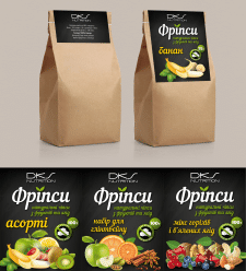 Этикетки-ярлыки для фруктовых фрипсов