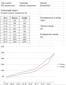 СЕО продвижение сайта Тематика "Магазин Электроник